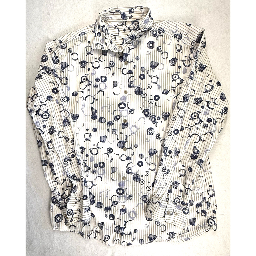Jhane Barnes shirt 44 inch chest Designer Y2K Geometric